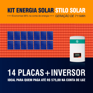 14 placas solares + Inversor >> Kit energia solar STILO SOLAR