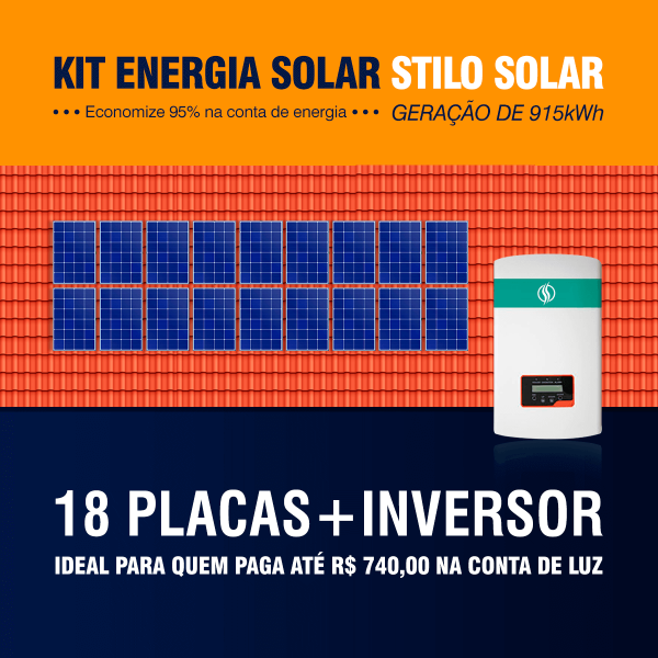 18 placas solares + Inversor >> Kit energia solar STILO SOLAR